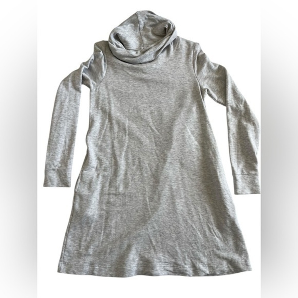 GAP Light Gray Cowl Neck Long Sleeve Sweater Dress